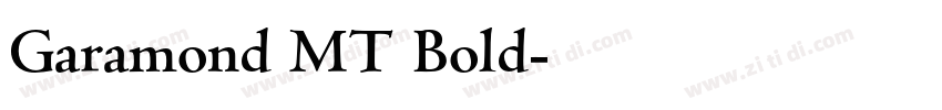 Garamond MT Bold字体转换